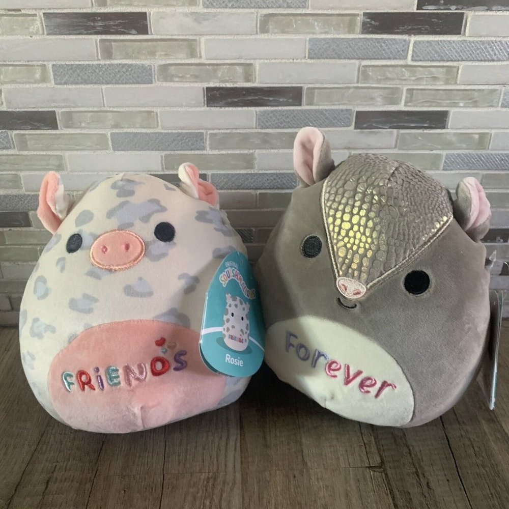 Squishmallow 8"Best Friends Squad Thompson and Rosie Lot of 2 Plush